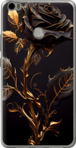 Чехол на Xiaomi Mi Max Роза 3 5552u-275 (Черный)