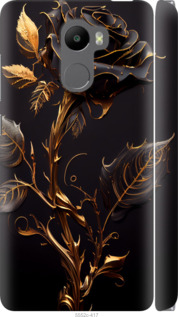 Чохол на Xiaomi Redmi 4 Роза 3 5552m-417 (Black)