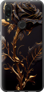 Чехол на Xiaomi Redmi 7 Роза 3 5552t-1669 (Черный) для Xiaomi Redmi 7