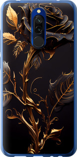 Чохол на Xiaomi Redmi 8 Роза 3 5552u-1806 (Black)