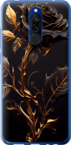 Чохол на Xiaomi Redmi 8 Роза 3 5552u-1806 (Black)