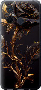 Чехол на Xiaomi Redmi 12C Роза 3 5552u-2962 (Black)