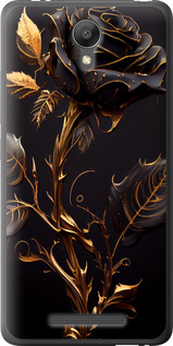 Чехол на Xiaomi Redmi Note 2 Роза 3 5552t-96 (Черный)