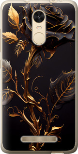 Чехол на Xiaomi Redmi Note 3 pro Роза 3 5552t-335 (Черный)
