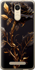Чехол на Xiaomi Redmi Note 3 pro Роза 3 5552t-335 (Black)