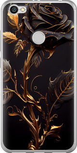 Чехол на Xiaomi Redmi Note 5A Prime Роза 3 5552t-1063 (Черный)