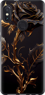 Чехол на Xiaomi Redmi Note 5 Роза 3 5552t-1516 (Black)