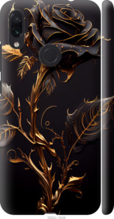 Чехол на Xiaomi Redmi Note 7 Роза 3 5552m-1639 (Black)