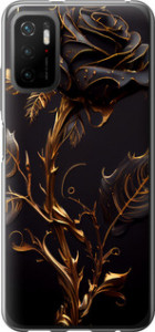 Чохол на Xiaomi Redmi Note 10 5G Роза 3 5552u-2556 (Black)