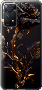 Чохол на Xiaomi Redmi Note 11 Pro Роза 3 5552u-2512 (Black)