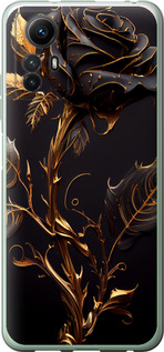 Чехол на Xiaomi Redmi Note 12S Роза 3 5552u-3065 (Черный)