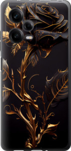 Чехол на Xiaomi Redmi Note 12 Pro 5G Роза 3 5552u-2932 (Чорний)