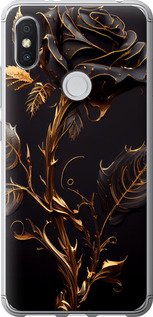 Чехол на Xiaomi Redmi S2 Роза 3 5552u-1494 (Чорний)