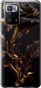 Чехол на Xiaomi Poco X3 GT Роза 3 5552u-2511 (Черный)