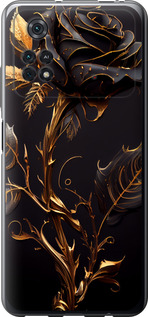 Чехол на Xiaomi Poco M4 Pro Роза 3 5552u-2592 (Черный)