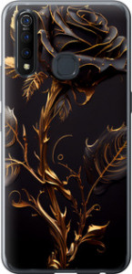 Чехол на Vivo Z5X Роза 3 5552u-1765 (Черный)