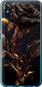 Чехол на Vivo Y91C Роза 3 5552u-1762 (Черный)