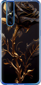 Чехол на Vivo V15 pro Роза 3 5552t-1763 (Black)
