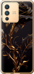 Чохол на Vivo V23 Роза 3 5552u-2642 (Black)