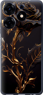 Чехол на Tecno Spark 10 Pro Роза 3 5552u-3022 (Black)