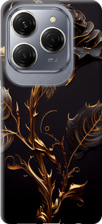 Чохол на Tecno Spark 20 Pro Роза 3 5552u-3620 (Чорний)