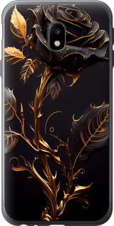 Чехол на Samsung Galaxy J3 (2017) Роза 3 5552t-650 (Черный)