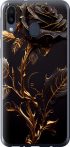 Чехол на Samsung Galaxy M20 Роза 3 5552t-1660 (Черный)