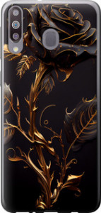 Чохол на Samsung Galaxy M30 Роза 3 5552t-1682 (Чорний)