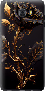 Чехол на Samsung Galaxy C9 Pro Роза 3 5552u-720 (Черный)