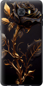 Чехол на Samsung Galaxy C9 Pro Роза 3 5552u-720 (Черный)