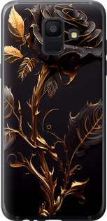 Чехол на Samsung Galaxy A6 2018 Роза 3 5552t-1480 (Черный)