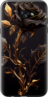 Чехол на Samsung Galaxy A7 (2017) Роза 3 5552t-445 (Черный)
