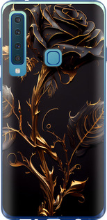Чехол на Samsung Galaxy A9 (2018) Роза 3 5552u-1503 (Черный)