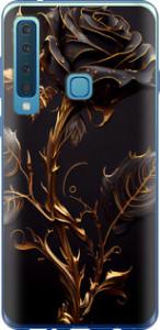 Чехол на Samsung Galaxy A9 (2018) Роза 3 5552u-1503 (Черный)