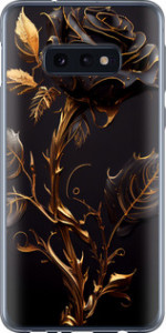 Чехол на Samsung Galaxy S10e Роза 3 5552u-1646 (Черный)