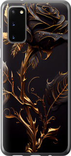 Чехол на Samsung Galaxy S20 Роза 3 5552t-1824 (Черный)
