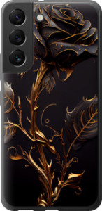 Чехол на Samsung Galaxy S22 Роза 3 5552u-2494 (Черный)