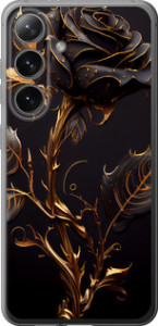 Чехол на Samsung Galaxy S24 Роза 3 5552u-3390 (Черный)