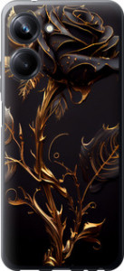 Чохол на Realme 10 Pro Роза 3 5552u-2945 (Чорний)