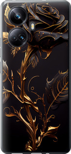 Чохол на Realme 10 Pro Plus Роза 3 5552u-2944 (Чорний)