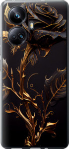 Чехол на Realme 10 Pro Plus Роза 3 5552u-2944 (Черный)