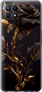 Чехол на Realme Narzo 50 Роза 3 5552u-3066 (Черный)