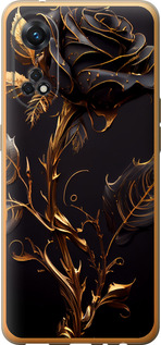 Чохол на Oppo Reno8 T Роза 3 5552u-2969 (Black)