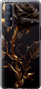 Чохол на Oppo Reno 3 Pro Роза 3 5552u-1878 (Чорний)