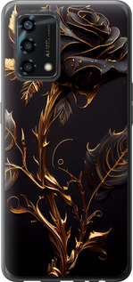 Чохол на Oppo A95 Роза 3 5552u-2345 (Чорний)