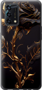 Чохол на Oppo A95 Роза 3 5552u-2345 (Чорний)