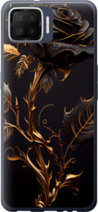 Чехол на Oppo A73 Роза 3 5552u-1379 (Черный)