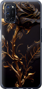 Чехол на Oppo A52 Роза 3 5552t-1930 (Черный)