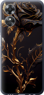Чехол на Oppo A17 Роза 3 5552u-2954 (Черный)