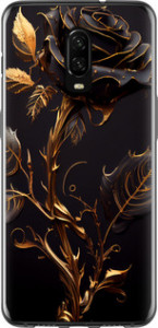 Чохол на OnePlus 6T Роза 3 5552u-1587 (Black)